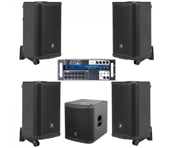 Акустична система 4 колонки JBL PRX915 з сабвуфером + мікшер
